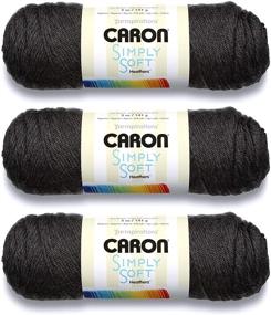 img 1 attached to Caron Simply Soft Heather Yarn (3-Pack) Charcoal H9700H-9508 - Luxurious Softness and Timeless Charcoal Shade for Knitting and Crochet