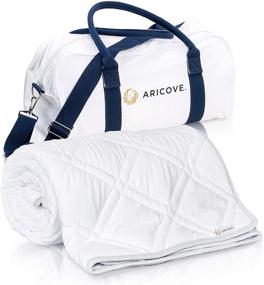img 4 attached to 🌬️ Aricove Cooling Weighted Blanket: Premium Soft Bamboo, 15 lbs, 48”x72” - Luxury Quality Twin Size for Individual Use or Gifts