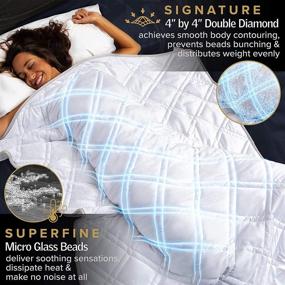img 2 attached to 🌬️ Aricove Cooling Weighted Blanket: Premium Soft Bamboo, 15 lbs, 48”x72” - Luxury Quality Twin Size for Individual Use or Gifts