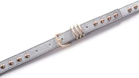 img 3 attached to Silky Toes Leather Stylish Silver Women's Accessories in Belts