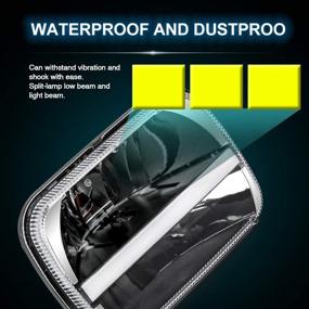 img 3 attached to 🚗 BraveWAY 7x6 LED Headlights - Square Lights 5x7 Inch High/Low Beam with Amber White DRL - Sealed Beam Rectangular Headlight LED for H6052 H6053 H6054 H6014 (T004C-A-2pc)