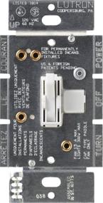 img 2 attached to 🔅 Lutron Toggler Fan Control and Light Dimmer for Halogen & Incandescent Bulbs - AY2-LFSQ-WH, White: Efficient Controls for Fans and Lights