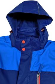 img 2 attached to Stay Stylish and Dry: KID1234 Lightweight Waterproof Hooded Jacket for Boys