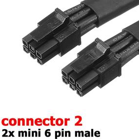 img 2 attached to Кабель-адаптер TeamProfitcom Dual Mini 6 Pin to 8 Pin PCI Express Video Card Power для Mac Pro Tower/Power Mac G5 15-дюймов с плетеным оплетением.