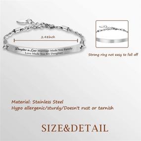 img 3 attached to 🎁 Daughter in Law Bracelet: A Meaningful Wedding Gift Celebrating Our Bond and Love (CBR)