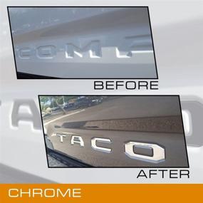 img 3 attached to EyeCatcher Tailgate Insert Letters Compatible With 2016-2022 Toy Taco (Chrome)