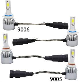 img 4 attached to 9005+9006 Combo LED High/Low Beam Headlight Conversion Kit Light Bulbs 6000K 🔦 White COB Chips HB3 HB4 for GMC Sierra 2500 3500 - 2 Sets