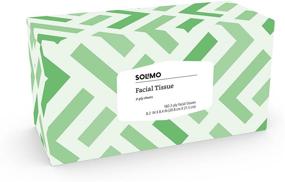img 2 attached to 🧻 Solimo Facial Tissues - Pack of 18 Flat Boxes, 160 Tissues per Box (2880 Tissues Total) by Amazon Brand