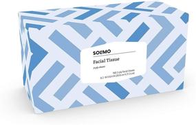 img 3 attached to 🧻 Solimo Facial Tissues - Pack of 18 Flat Boxes, 160 Tissues per Box (2880 Tissues Total) by Amazon Brand