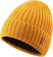 stay cozy this winter with connectyle classic men's warm knit cuff beanie cap with lining logo