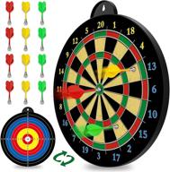 🎯 magnetic dart board with 12pcs magnetic darts - perfect indoor game and party activity - ideal toys & gifts for boys ages 5-12 logo