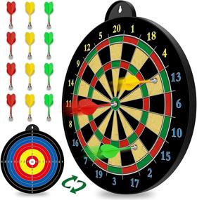 img 4 attached to 🎯 Magnetic Dart Board with 12pcs Magnetic Darts - Perfect Indoor Game and Party Activity - Ideal Toys & Gifts for Boys Ages 5-12