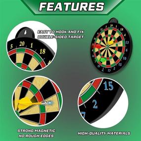 img 3 attached to 🎯 Magnetic Dart Board with 12pcs Magnetic Darts - Perfect Indoor Game and Party Activity - Ideal Toys & Gifts for Boys Ages 5-12