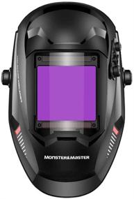 img 3 attached to True Color Large Viewing Screen Solar Power Auto Darkening Welding Helmet - Monster & Master, Wide Shade with 4 Arc Sensors - ATHUS-MM-WH-004