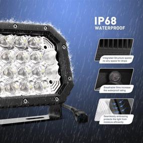 img 1 attached to Nilight 14039C-B LED Light Bar 2PCS: 7.4Inch 100W Spot & Flood 🔦 Combo - 8000LM 5D Square Off Road Fog Driving Lights Roof Bumper Work Light