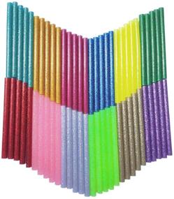 img 4 attached to 🔥 60PCS Glitter Hot Glue Sticks Baffo - 12 Colors Mini Colored Hot Melt Adhesive Sticks for DIY Art Craft, General Repairs, and Gluing Projects - Diameter 0.28 inch, Length 3.9 inch