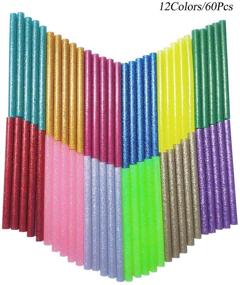 img 3 attached to 🔥 60PCS Glitter Hot Glue Sticks Baffo - 12 Colors Mini Colored Hot Melt Adhesive Sticks for DIY Art Craft, General Repairs, and Gluing Projects - Diameter 0.28 inch, Length 3.9 inch