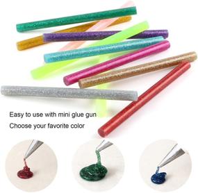 img 1 attached to 🔥 60PCS Glitter Hot Glue Sticks Baffo - 12 Colors Mini Colored Hot Melt Adhesive Sticks for DIY Art Craft, General Repairs, and Gluing Projects - Diameter 0.28 inch, Length 3.9 inch