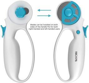 img 2 attached to 🧵 NICAPA 45mm Rotary Cutter for Fabric - Safety Lock, Ergonomic Design, Crafting, Sewing, Quilting - Extra 5pcs 45mm Replacement Blades Included