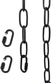 img 2 attached to 🔗 WOERFU 6ft Black Pendant Light Fixture Chain | Ideal for High Ceilings, Holds up to 50lbs