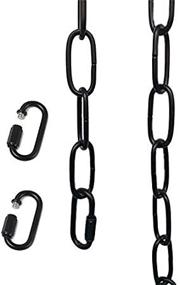 img 1 attached to 🔗 WOERFU 6ft Black Pendant Light Fixture Chain | Ideal for High Ceilings, Holds up to 50lbs