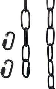 img 4 attached to 🔗 WOERFU 6ft Black Pendant Light Fixture Chain | Ideal for High Ceilings, Holds up to 50lbs