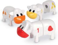 🐄 snap-n-learn counting cows toy set - color recognition, counting & sorting - farm animals, 20 pieces - ages 18+ months - learning resources logo