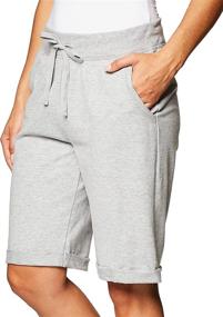 img 3 attached to 🩳 Hanes French Terry Bermuda Shorts for Women: Comfortable and Stylish Bottoms for Everyday Wear