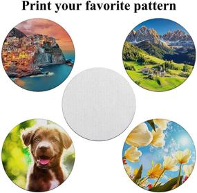 img 3 attached to 🎨 20 Pcs 4 Inch Neoprene Round Sublimation Coasters Blank Set - Perfect for DIY Crafts, Painting, and Heat Transfer Cup Mats