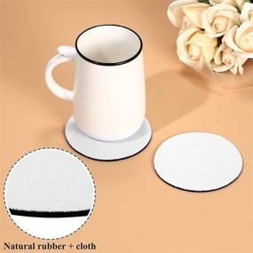 img 2 attached to 🎨 20 Pcs 4 Inch Neoprene Round Sublimation Coasters Blank Set - Perfect for DIY Crafts, Painting, and Heat Transfer Cup Mats