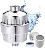🚿 ruito 15-stage shower filter - high output water softener showerhead filter for hard water - removes chlorine and fluoride - reduces dry, itchy skin, dandruff, eczema - 2 pack replacement cartridge logo