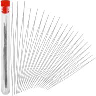 🧵 35 stainless steel big eye beading needles (7 size) with bottle for jewelry making logo