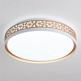 img 4 attached to 15.8 Inch 30W 2110lm Dimmable LED Ceiling Light Fixture | Gold 🔆 Painted Flush Mount Lights for Kitchen Bedroom Living Room | Cool White 6000K