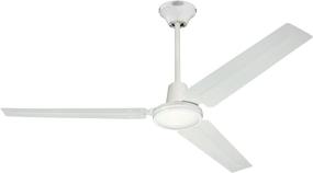 img 4 attached to 🔌 Westinghouse 7812700 Jax: Modern Industrial Style Ceiling Fan and Wall Control, Sleek 56 Inch White Finish