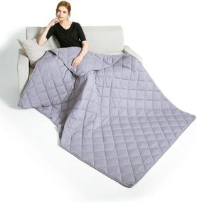 img 4 attached to 😴 Experience Deep Rest and Tranquility with Qusleep Diamond Weighted Blanket - Improve Sleep Quality and Naturally Unwind. Available in Multiple Sizes for Adults and Kids (Grey, 60''x80'', 15LB)
