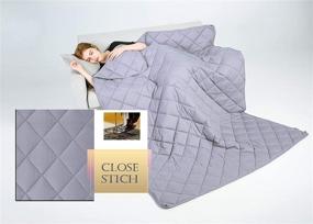 img 2 attached to 😴 Experience Deep Rest and Tranquility with Qusleep Diamond Weighted Blanket - Improve Sleep Quality and Naturally Unwind. Available in Multiple Sizes for Adults and Kids (Grey, 60''x80'', 15LB)
