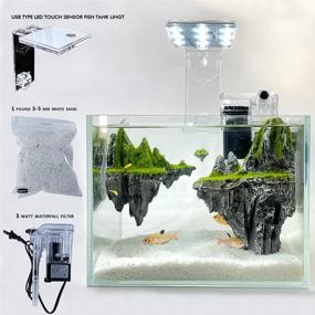 img 3 attached to 🐠 SINQORCN《Hallelujah Mountain》1.5 Gallon Glass Fish Tank: An Enchanting Underwater Landscape of Captivating Rockery, Moss, and Unforgettable Visuals