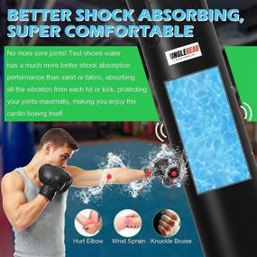 img 1 attached to JUNGLEBEAR Water Punching Bag Kit: 100lbs Adjustable Heavy Punching Bag for All Ages. Boxing, Kickboxing, MMA, Muay Thai, Karate, Taekwondo, Martial Art Training at Home Gym