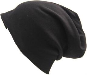 img 4 attached to Century Star Unisex Baggy Lightweight Hip-Hop Cotton Slouchy Beanie Hat with Stretch