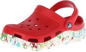 img 4 attached to ⛹️ Colorful and Comfy: Crocs Kids' Duet Sport Splatter Graphic Clog – Perfect Footwear for Fun and Adventure