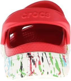 img 2 attached to ⛹️ Colorful and Comfy: Crocs Kids' Duet Sport Splatter Graphic Clog – Perfect Footwear for Fun and Adventure