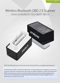 img 1 attached to Беспроводное устройство XTRONS для автомобилей с Bluetooth OBD2 II - сканер для диагностики автомобиля с возможностью чтения кодов ошибок, с выключателем, совместимый с Android автомобильным стерео и телефоном.