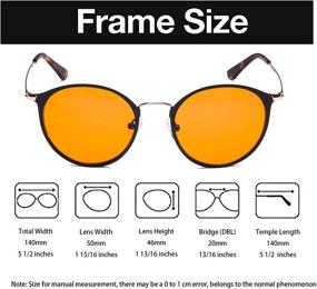 img 3 attached to 👓 ReduFlex Women's Blue Light Blocking Glasses - Amber Orange Nighttime Sleep Readers with Memory Round Frame