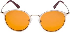 img 2 attached to 👓 ReduFlex Women's Blue Light Blocking Glasses - Amber Orange Nighttime Sleep Readers with Memory Round Frame