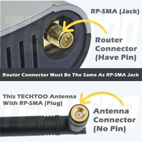 img 2 attached to 📶 TECHTOO WiFi Antenna Dual Band 2.4/5GHz 5dBi MIMO Antenna with RP-SMA Connector - Ideal for Drone Transmitters, Wireless Routers, Range Extenders, Network Cards, USB Adapters, and IP Security Cameras (4-Pack, RP-SMA, Black)
