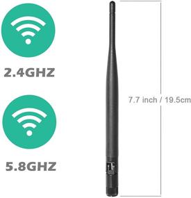 img 3 attached to 📶 TECHTOO WiFi Antenna Dual Band 2.4/5GHz 5dBi MIMO Antenna with RP-SMA Connector - Ideal for Drone Transmitters, Wireless Routers, Range Extenders, Network Cards, USB Adapters, and IP Security Cameras (4-Pack, RP-SMA, Black)