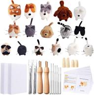 🧵 complete needle felting beginner kit: 16 pieces doll making manual wool needle felting starter set with instruction, felting foam mat, and diy supplies for christmas, children's day, festival crafts logo