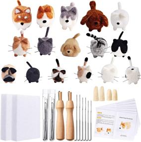 img 4 attached to 🧵 Complete Needle Felting Beginner Kit: 16 Pieces Doll Making Manual Wool Needle Felting Starter Set with Instruction, Felting Foam Mat, and DIY Supplies for Christmas, Children's Day, Festival Crafts