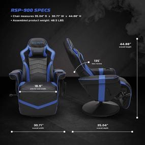 img 1 attached to RESPAWN 900 Racing Recliner Reclining RSP 900 BLK Sports & Fitness for Leisure Sports & Game Room