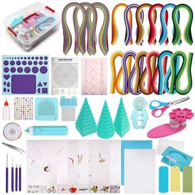 img 4 attached to 🎁 MDLUU Paper Quilling Kit - 1860 Strips, Tools, and Storage Box - Ideal for DIY Learning, Home Decoration - Perfect Birthday Gift for Paper Quilling Craft Enthusiasts